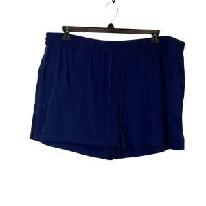Caslon Cotton Blend Pull On Lounge Shorts Navy Blue Womens XXL